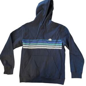 Men's Medium Women's Large PATAGONIA Line Logo Ridge Striped Uprisal Hoodie EUC